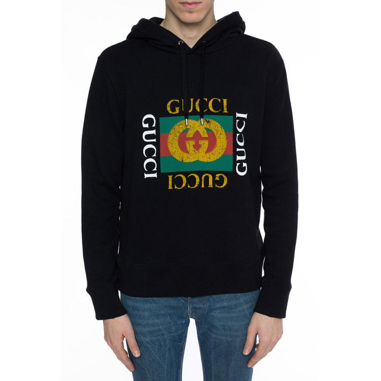 Gucci Vintage Crew Popover Hoody 'Black' 454585-X5J57-1015