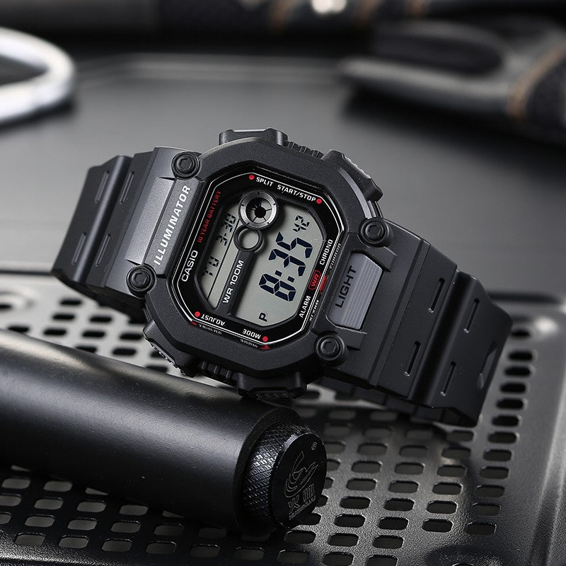 CASIO Sports Waterproof Mens Black Digital W-737H-1A