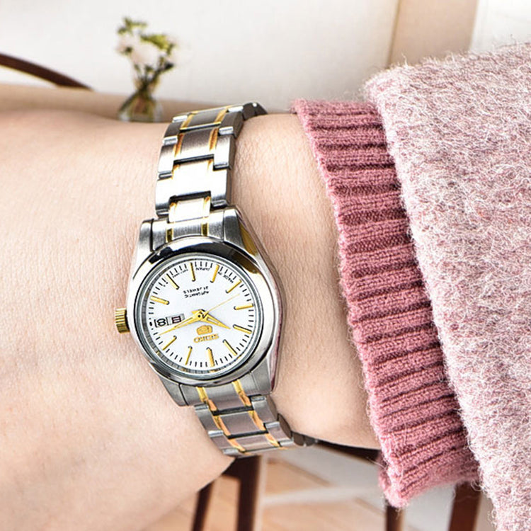 SEIKO No. 5 Automatic Mechanical Gold Color SNKL47J1+SYMK19J1