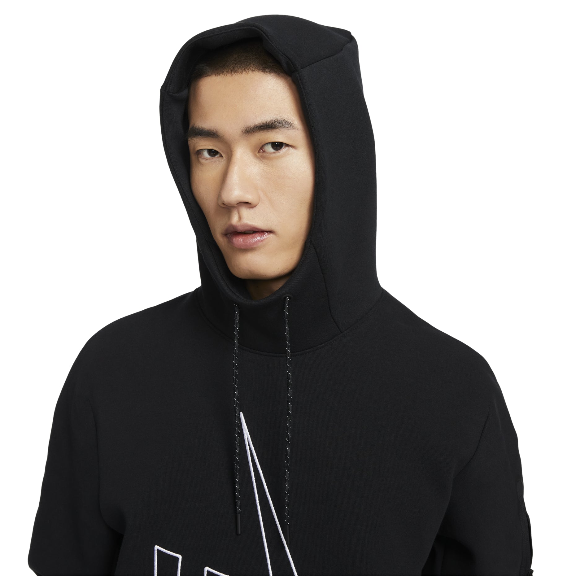 Nike Tech Fleece Pullover Graphic Hoodie 'Black' DX0578-010
