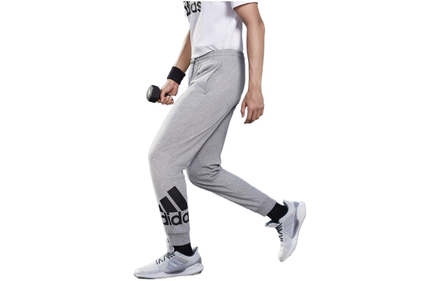 Men's adidas Pants Large Logo Sports Pants/Trousers/Joggers Gray HE1826