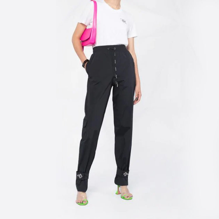 (WMNS) Off-White Sports Pants/Trousers/Joggers Black OWCA079E20FAB0011000
