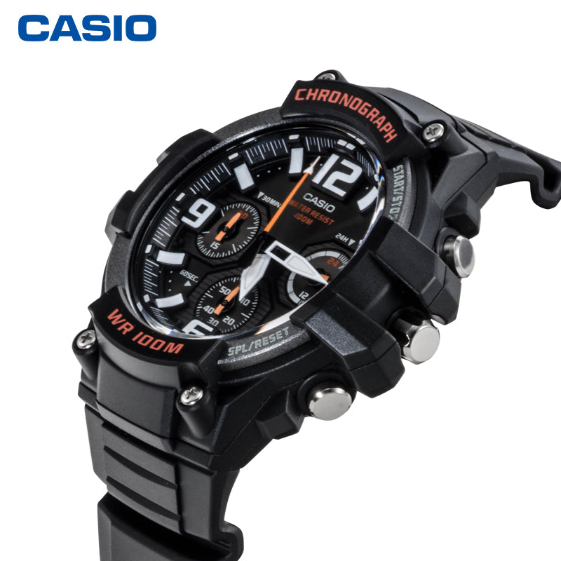 CASIO Waterproof Sports Quartz Mens Black Analog MCW-100H-1AVDF