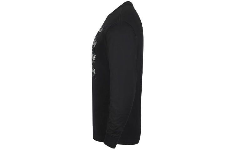 Nike NBA Courtside Los Angeles Lakers Athleisure Casual Sports Printing Round Neck Pullover Black CV5999-010