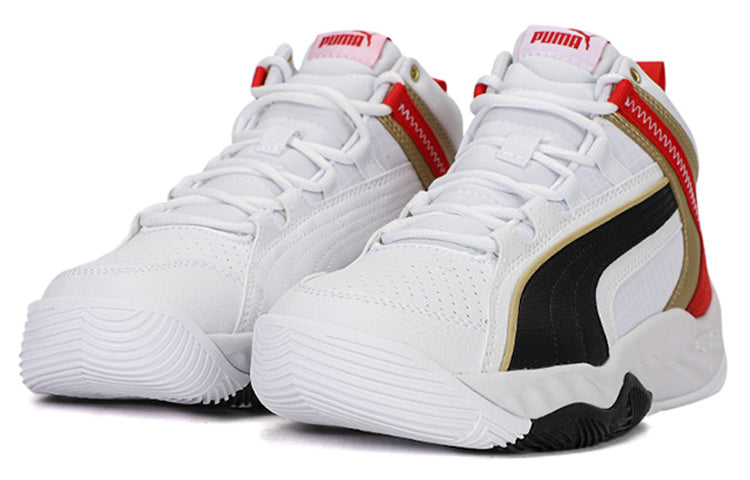 PUMA Unisex Rebound Future Evo Mid-Top Black/White/Red 374899-08