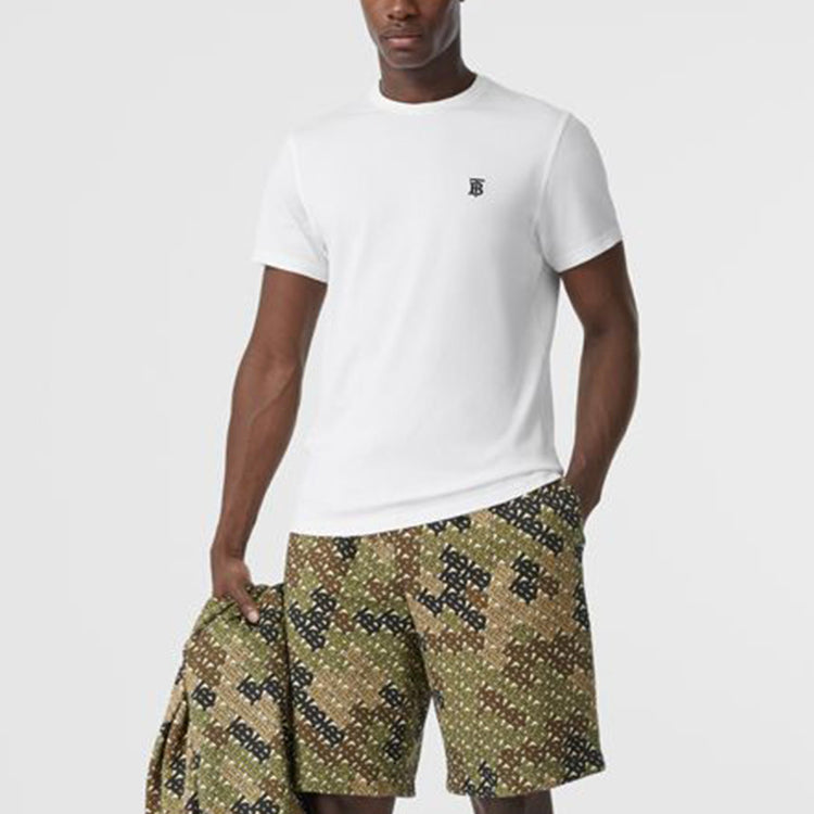 Burberry Monogram Motif Pattern Cotton Male White 80140211