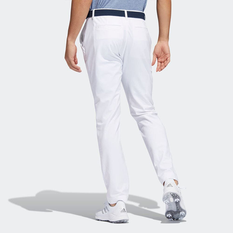 Men's adidas Solid Color Slim Fit Straight Casual Pants/Trousers White HA6231