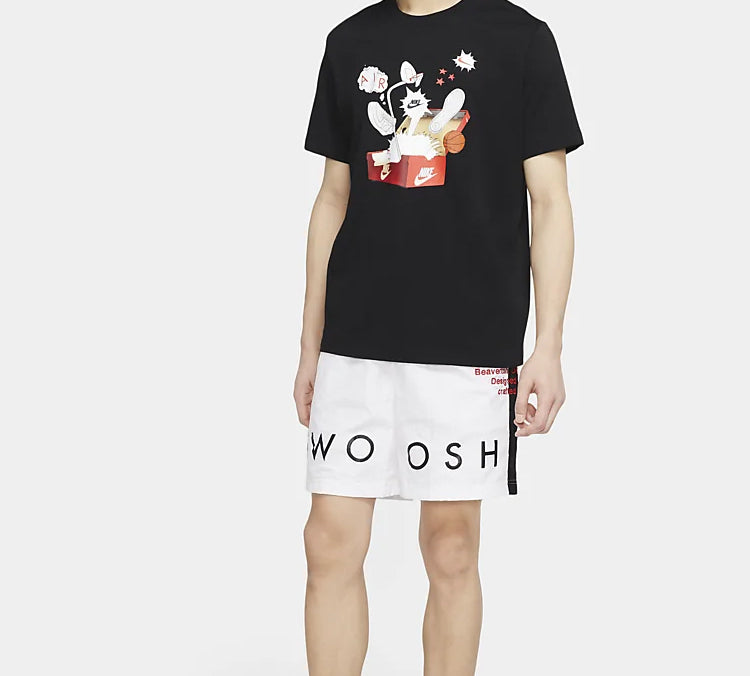 Nike AS Nike Sportswear NSW Tee Shoe Printing Short Sleeve Black CU6872-010