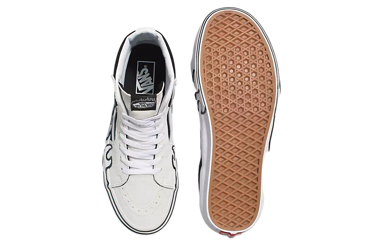 Vans SK8 Hi Flame 'White Black' VN0005UJUY6