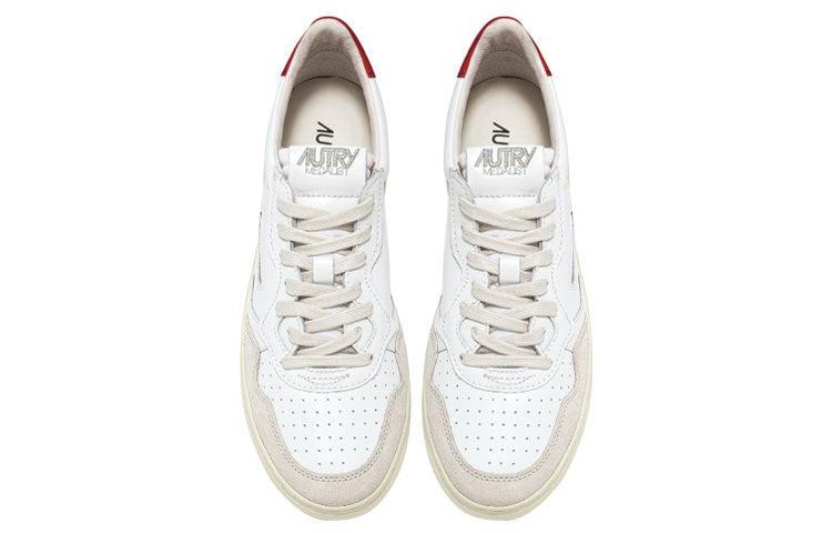 (WMNS) Autry Medalist Low 'White Red Suede' AULW-LS43