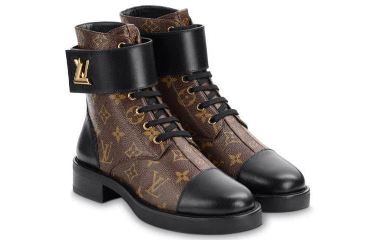 (WMNS) LOUIS VUITTON LV Wonderland Monogram Canvas Martin boots Brown 1A2Q3I