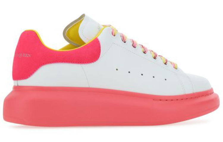 (WMNS) Alexander McQueen Oversized Sneakers 'White Pink Yellow' 553770WIB9N9555