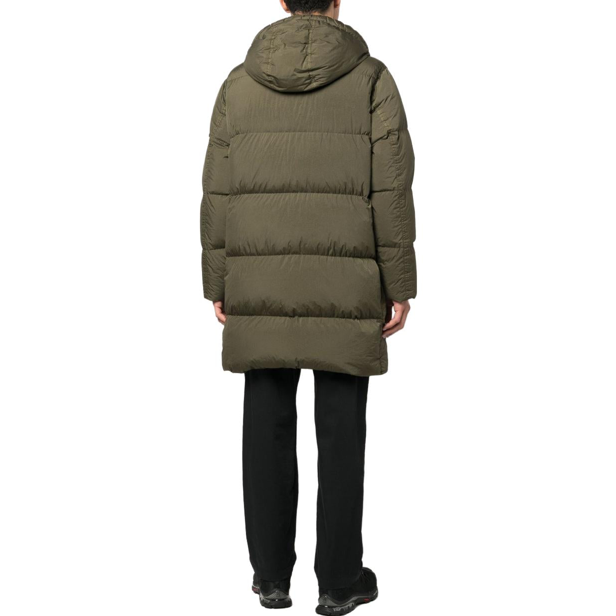 STONE ISLAND Wappen Patch Crinkle Labs Padding 'Olive Green' 791570323-V0058