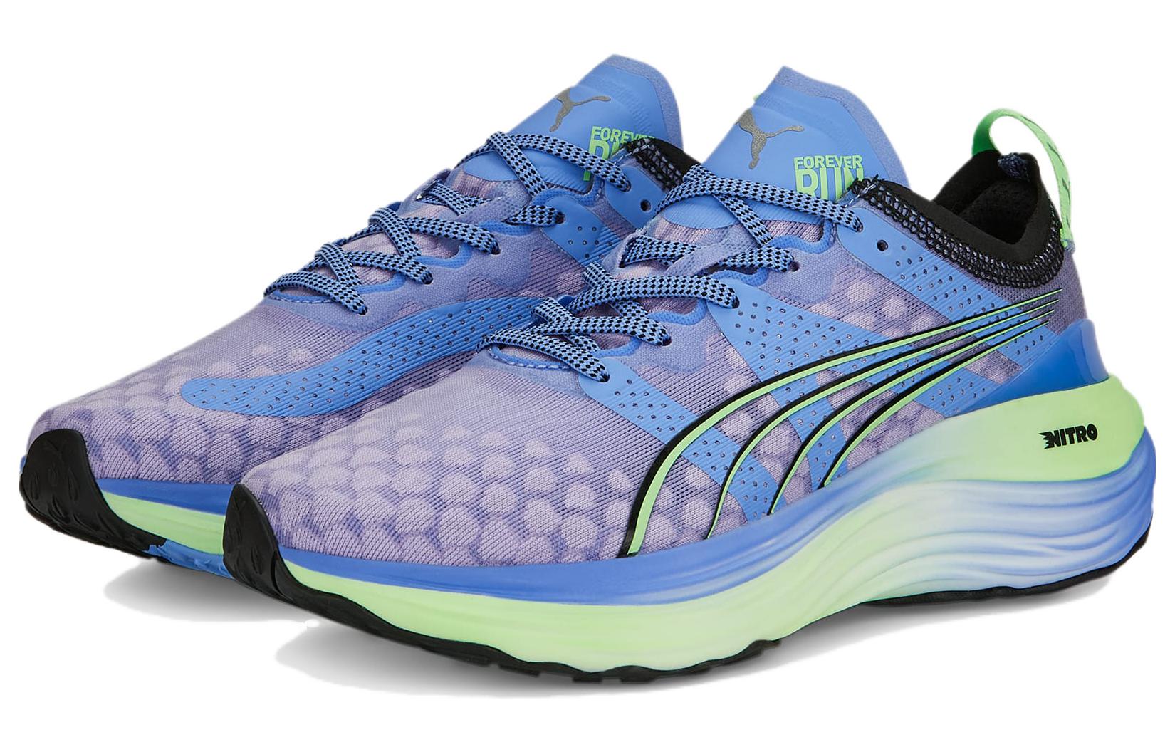 (WMNS) PUMA ForeverRun Nitro 'Elektro Purple Fizzy Lime' 377758-02