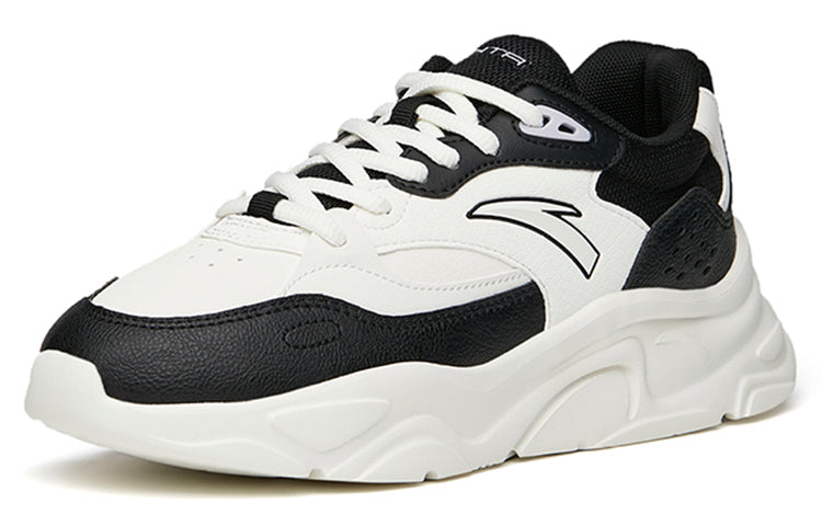 (WMNS) ANTA Life Collection Leather 'White Black' 122148860-7