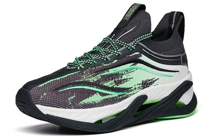ANTA Keep Moving Pro Running Shoes 'Black Green' 112145596-6