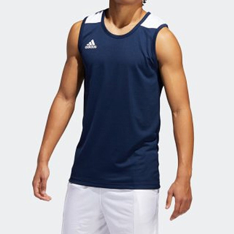 adidas C365 Jrsy Basketball Sports Vest Navy Blue White DY7374