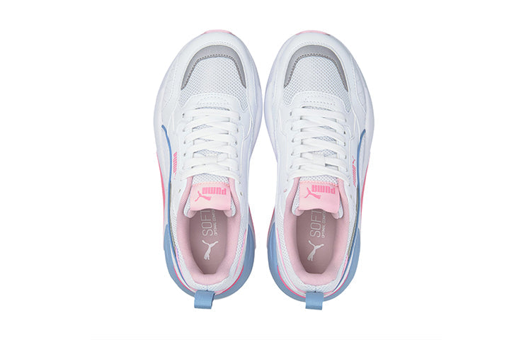 PUMA X-Ray 2 Square (Big Kids) Running Shoes White/Pink/Blue 374190-08
