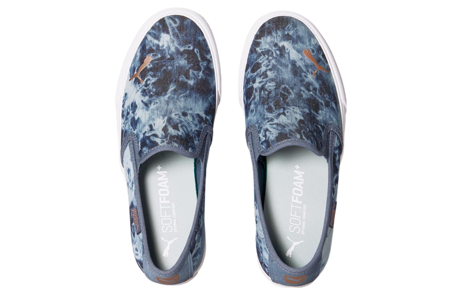 (WMNS) PUMA Bari Slip-On Sneakers Blue 383756-01