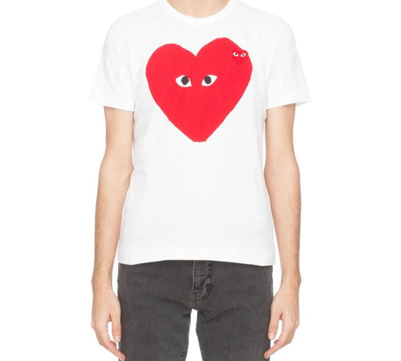 COMME des GARCONS PLAY Red Emblem Small Eyes T-Shirt 'White' AZ-T220-051-1