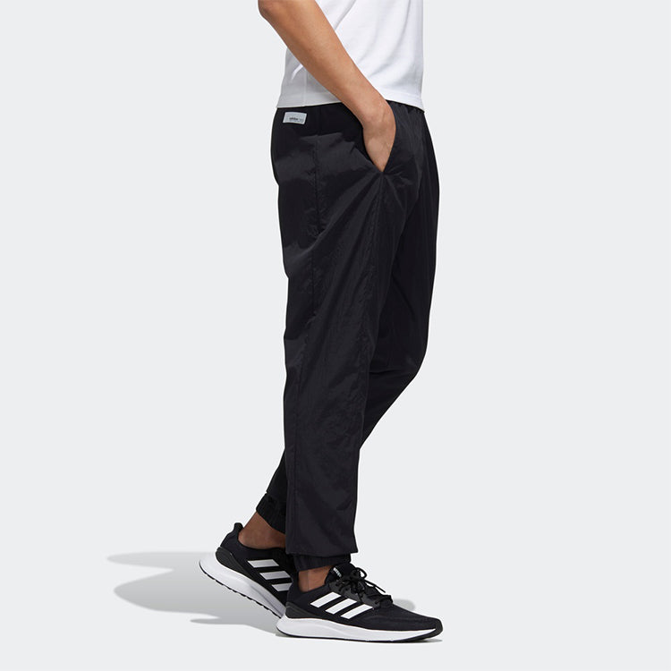 adidas neo M Ss Tp 2 Alphabet Logo Printing Sports Pants Black FN6531