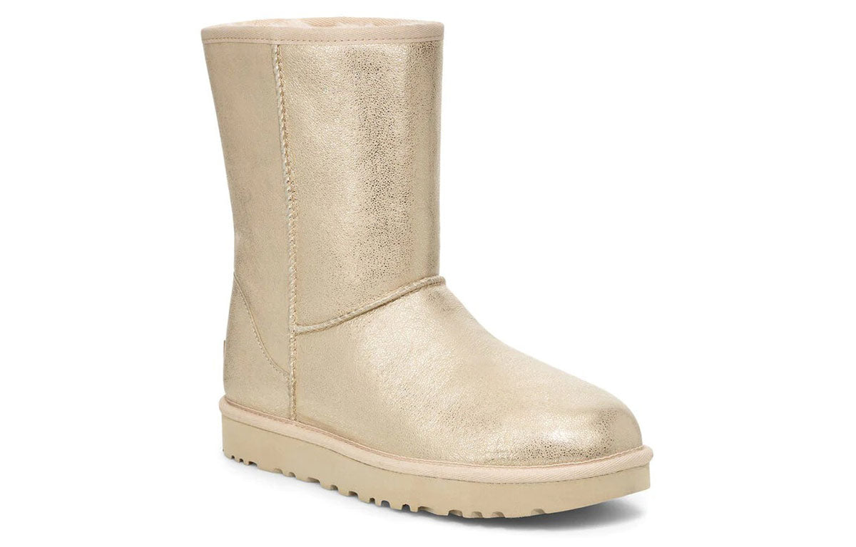 (WMNS) UGG Classic Short II Iridescent Gold Color 1112503-GOLD