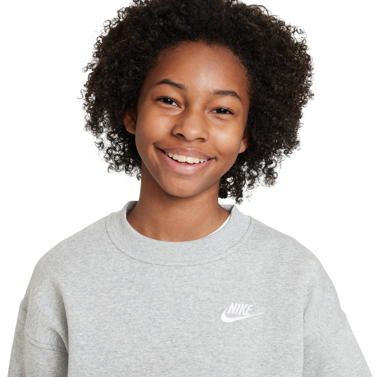 (GS) Nike Sportswear Club Fleece Oversized Sweatshirt 'Grey' FD2923-063