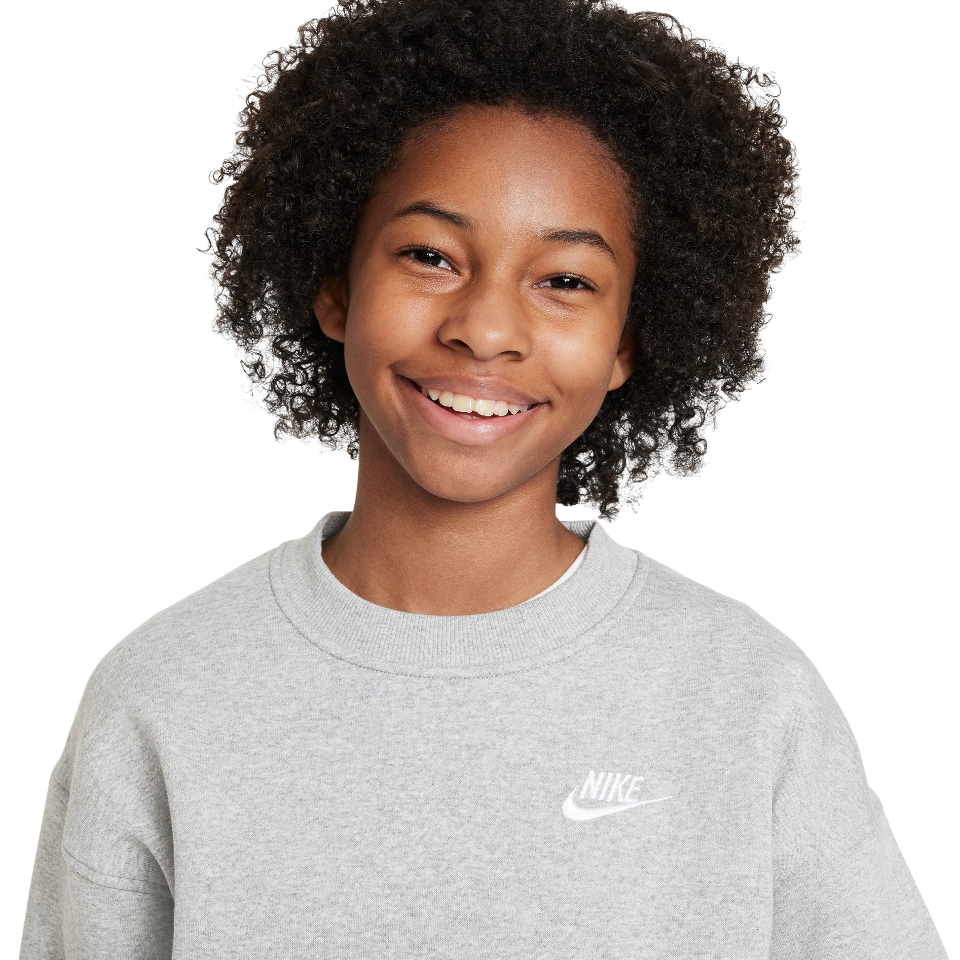 (GS) Nike Sportswear Club Fleece Oversized Sweatshirt 'Grey' FD2923-063