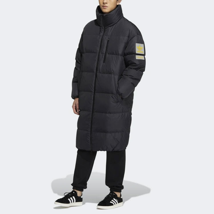 adidas originals Hvy Fil Dwn Jkt Long Stay Warm Detachable hooded down Jacket Black H58055