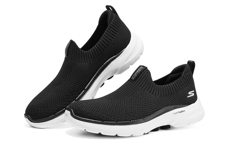 (WMNS) Skechers Go Walk 6 'Black White' 124557-BKW