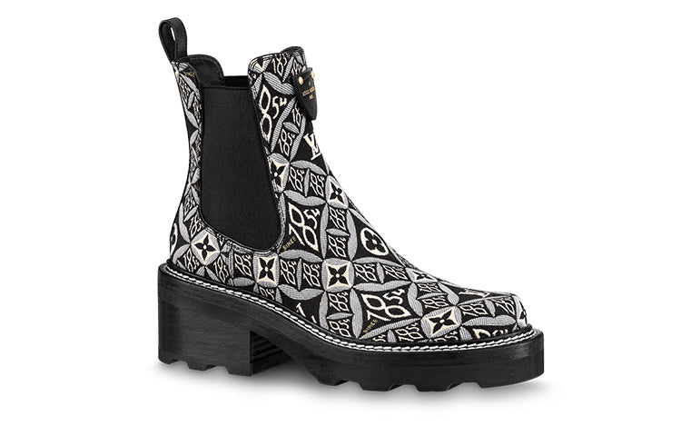(WMNS) LOUIS VUITTON Beaubourg Ankle Chelsea Boots 'Black' 1A8UNL