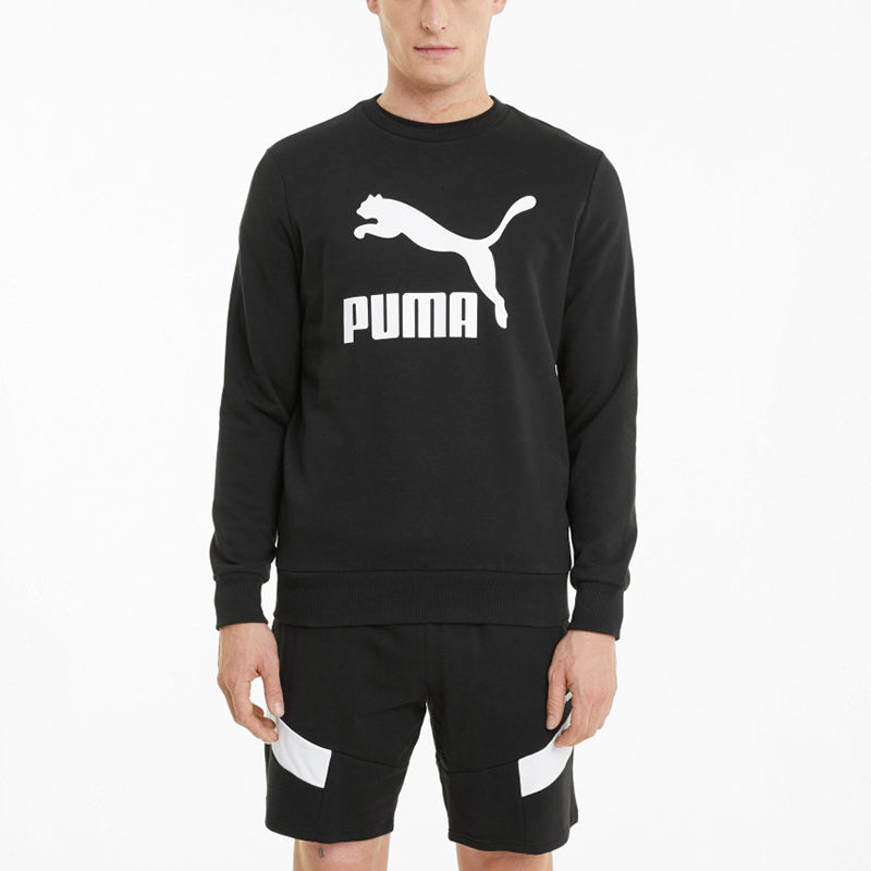 PUMA Classics Logo Crew TR Sweater 'Black White' 531366-01