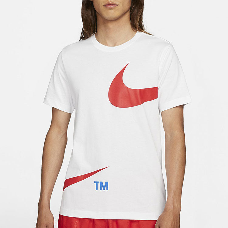 Nike Sportswear Large Logo Printing Round Neck Short Sleeve White DD3350-100