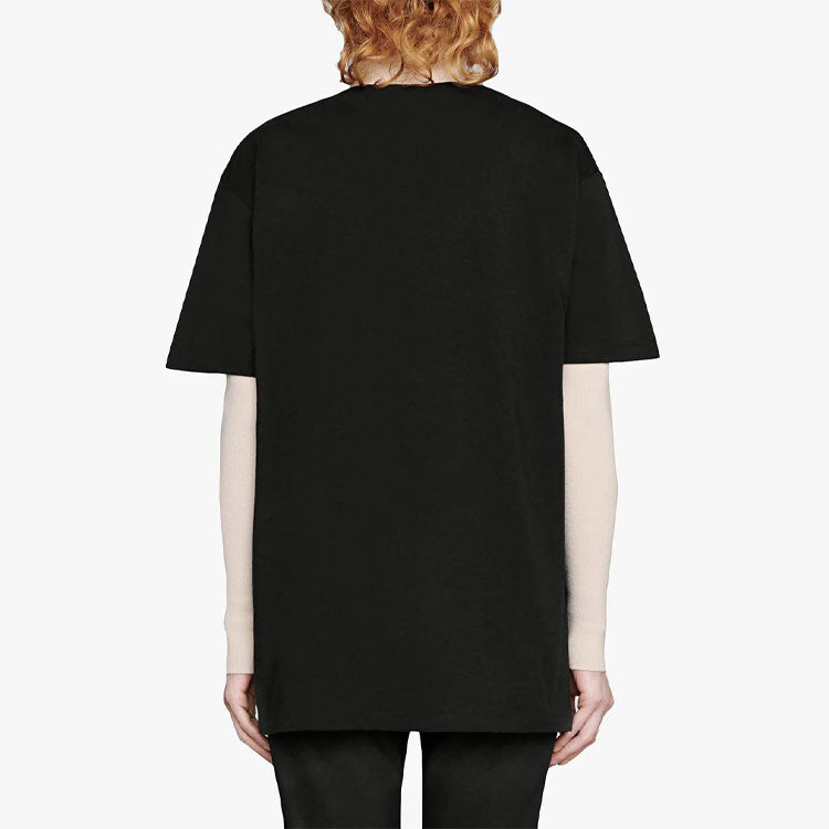 (WMNS) Gucci Love Logo Round Neck Short Sleeve Black 492347-XJB72-1082