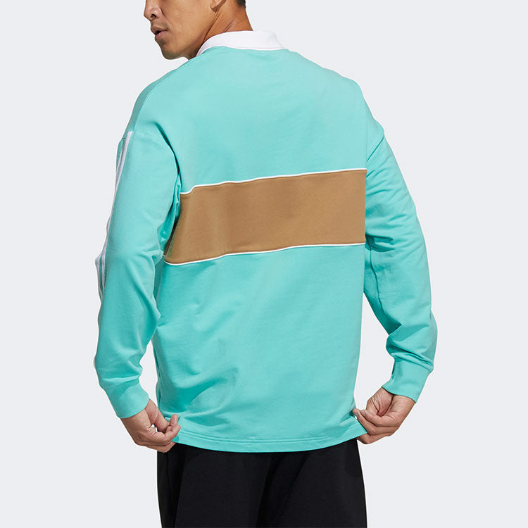 adidas Ub Polo Ls Sports Stylish Logo Printing Long Sleeves Polo Shirt Green GP0894