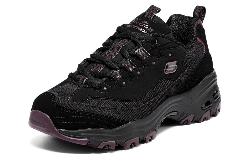 (WMNS) Skechers D'LITES 1.0 'Black' 149906-BKPR