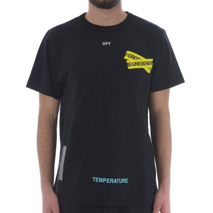 Off-White Back Yellow Arrow Short Sleeve Black OMAA002G20JER0051060