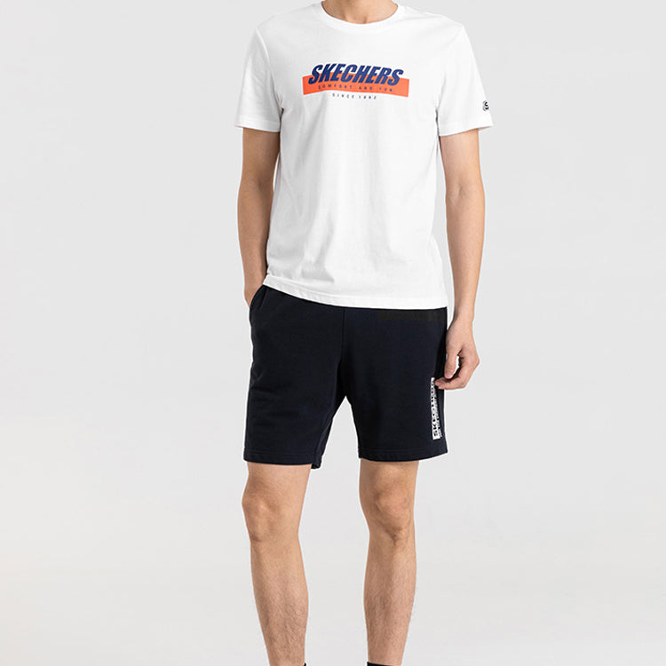 Men's Skechers Printing Short Sleeve t White C219M025-0019