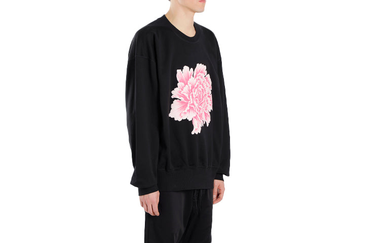 Y-3 x James Harden Crossover Capsule Series Flowers Round Neck Long Sleeves Black DN8815