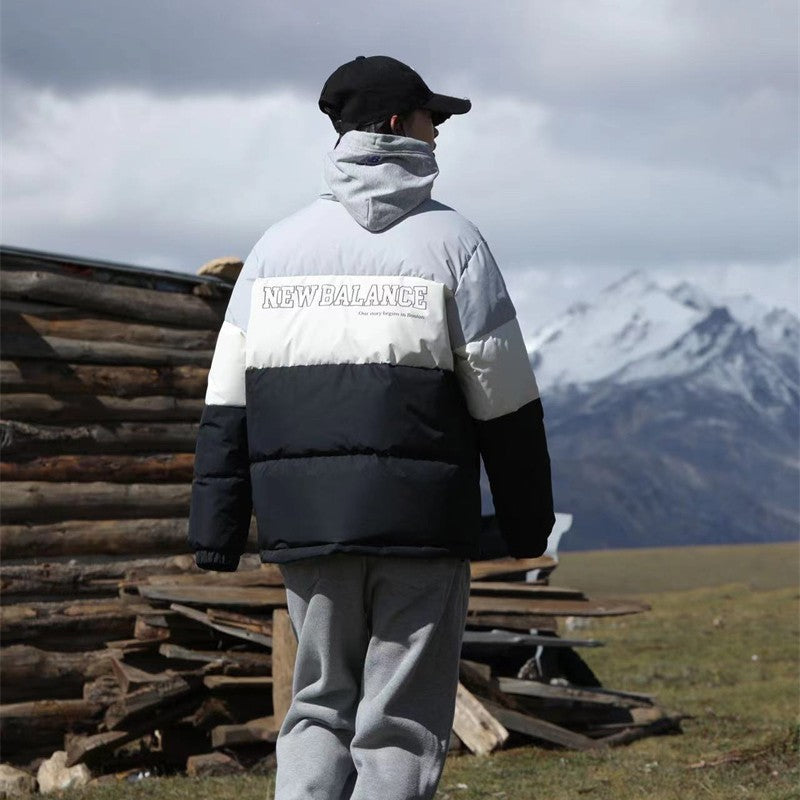 New Balance Warm Down Jacket Asia Sizing 'Black White Grey' 5PC44283-GR