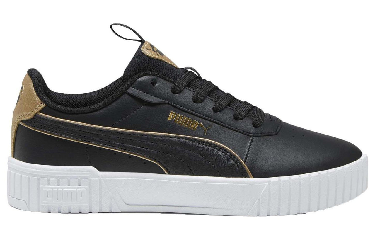(WMNS) PUMA Carina 2.0 Pop Up Metallics Sneakers 'Black Gold' 393214-01
