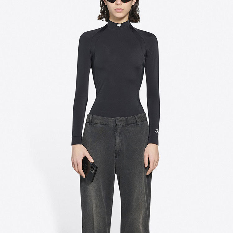 Balenciaga FW21 Slim Fit Sports Long Sleeves Black 6617534B0B11077