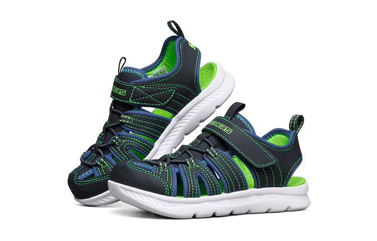 (GS) Skechers C-Flex Sandal 'Blue Yellow' 400041L-NVLM