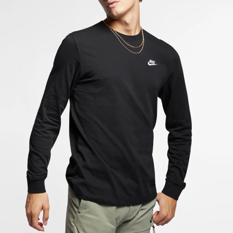 Nike Men's Sportswear Club Casual Sport Round Neck Long Sleeve Men's Black AR5193-010