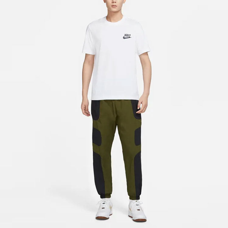 Men's Nike Sportswear Logo Alphabet Printing Round Neck Short Sleeve White T-Shirt DR7810-100