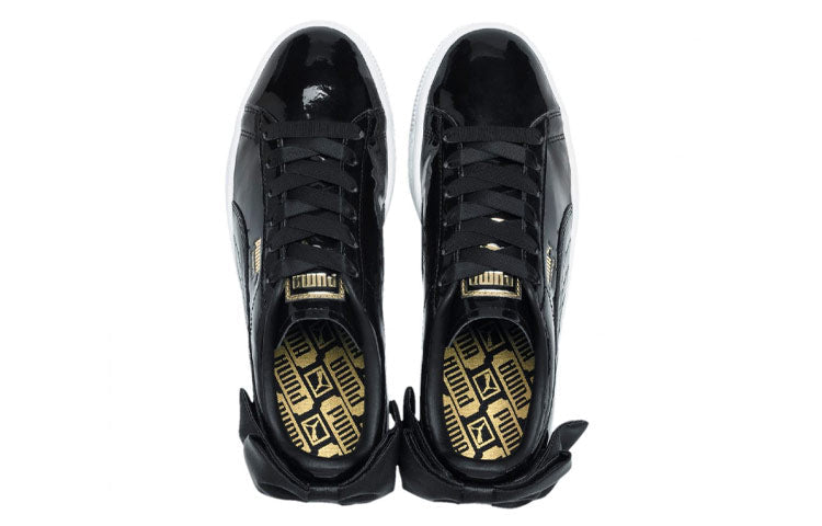 (WMNS) PUMA Basket Bow Patent 'Black' 368118-01