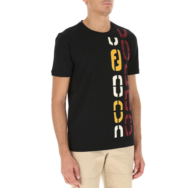 Men's FENDI Logo Short Sleeve Black FY0894ADVJF0QA1
