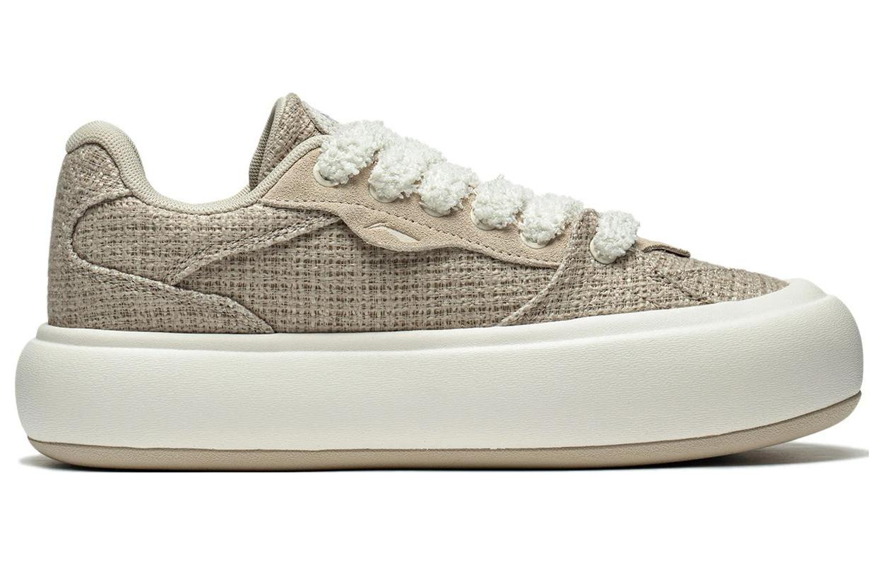 (WMNS) Li-Ning Puff Platform Skate Shoes 'Light Brown' AZGT092-2