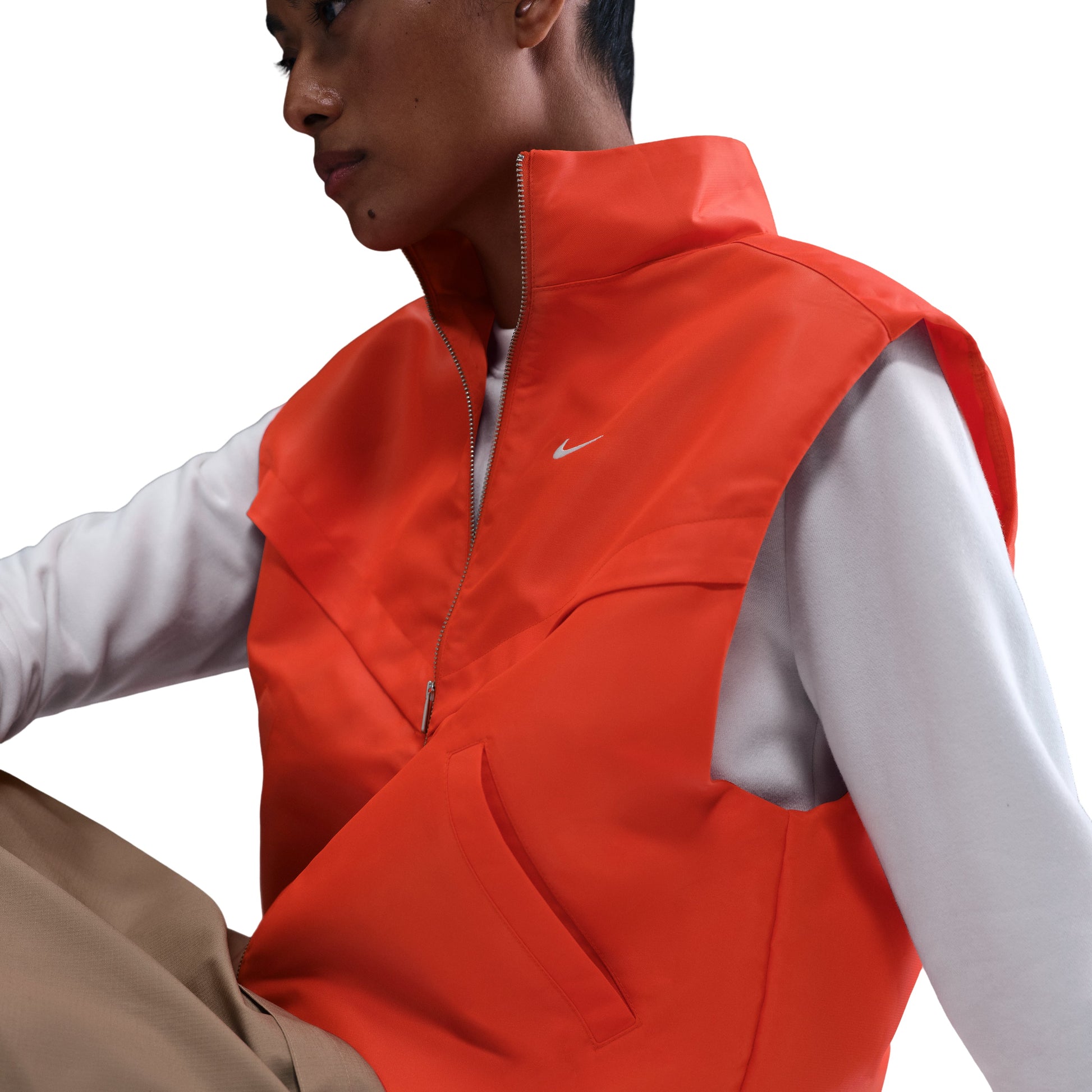 (WMNS) Nike Sportswear Windrunner Vest 'Picante Red Sail' HV2473-633