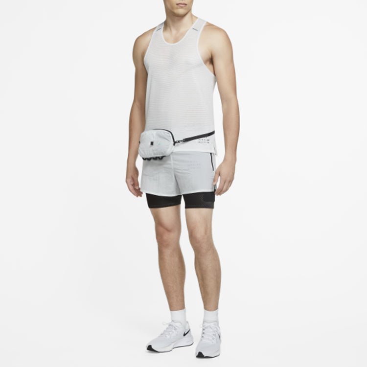 Nike RUN DIVISION 3-IN-1 Running Shorts White Gold Color Whitegold CU5557-043